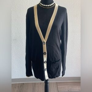 Tory Burch Cardigan sweaters button up, size large stretch.
